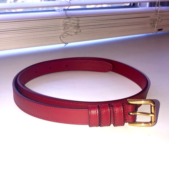Dolce & Gabbana red buckle belt with gold metal - Picture 5 of 7